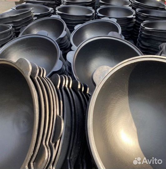 Казан чугунный с алюминиевый крышкой (Магазин)