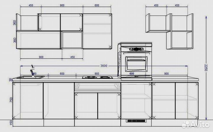 Кухня на заказ по индивидуальным размерам