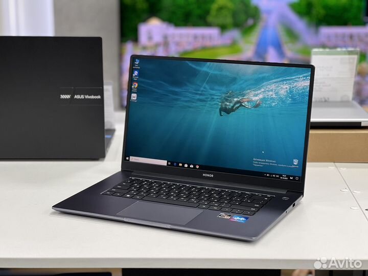 Новый Honor IPS Ryzen 5 5500u 16G озу SSS512g