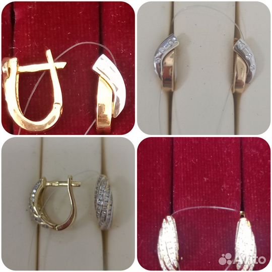 Золотые серьги 585 пробы