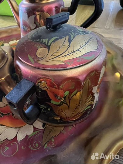 Самовар электрический расписной (набор)