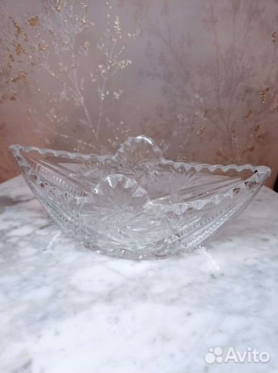 Салатник Ладья, хрусталь