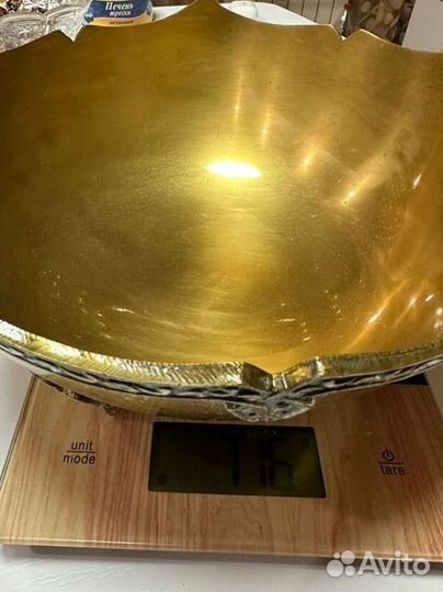 Ваза для фруктов латунь винтаж Индия СССР