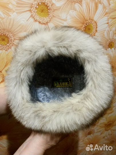 Шапка натуральный песец