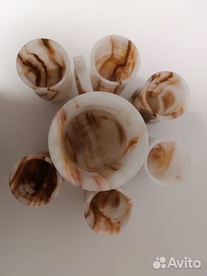 Набор бокалов из натурального камня