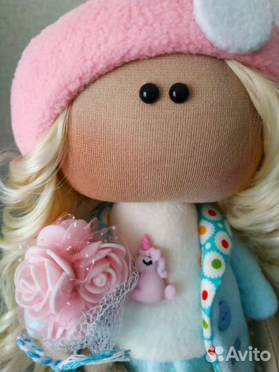 Интерьерная текстильная кукла ручной работы