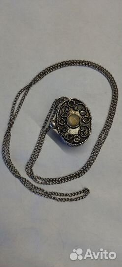 Кулон подвеска ладанка, ароматница скань С цепочко