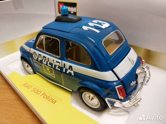 Коллекционная модель fiat 500 Polizia 1:18