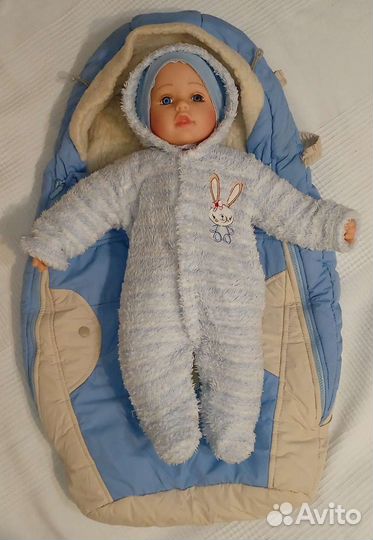 Конверт вкладыш в коляску зимний на овчине