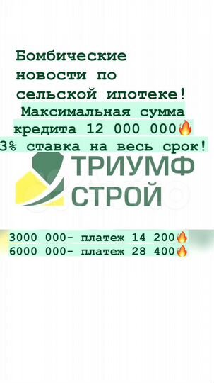 Коттедж 127 м² на участке 8 сот.