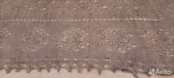 Платок шаль паутинка, серая