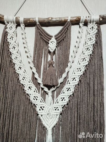 Настенное панно макраме из хлопкового шпагата