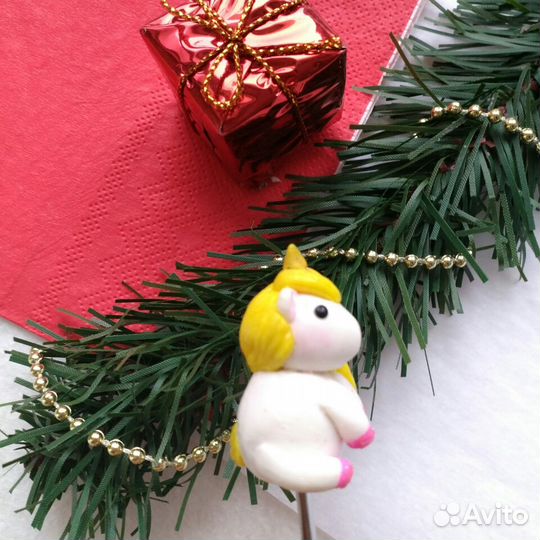 Ложка с Единорогом из полимерной глины