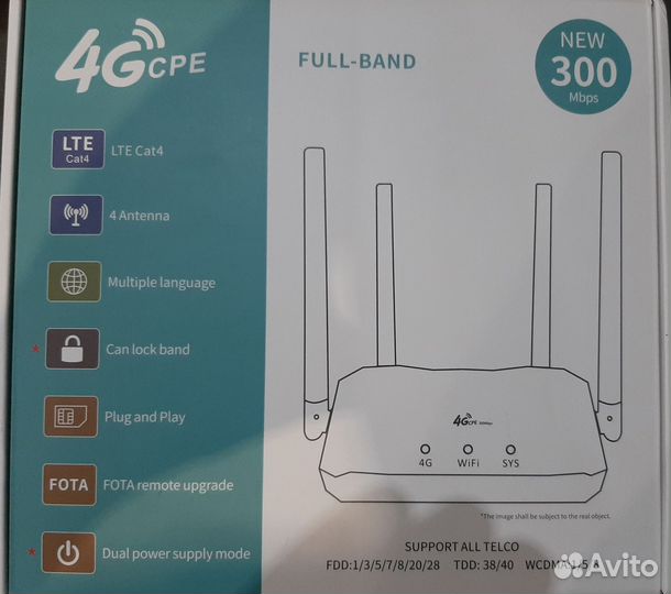 Wifi роутер 4g модем с сим любого оператора