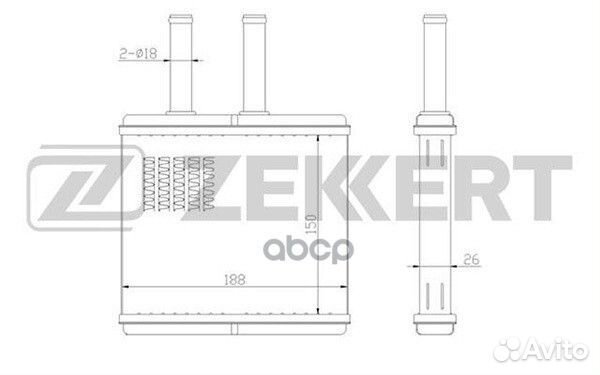 Радиатор отоп. Chevrolet Aveo (T200 T250 T255