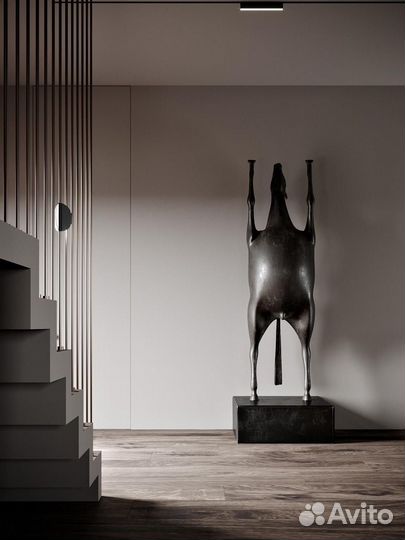 Современная скульптура Богатырский конь 175 см