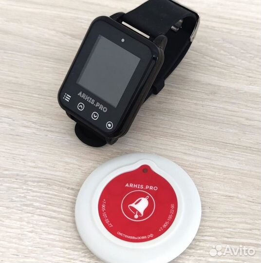 Влагозащищенный пейджер, кнопка вызова официанта