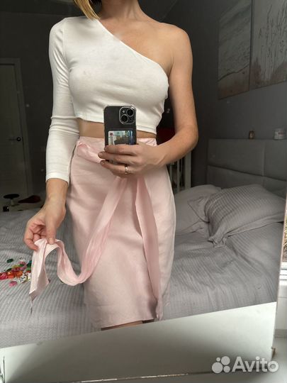 Юбка натуральный лен