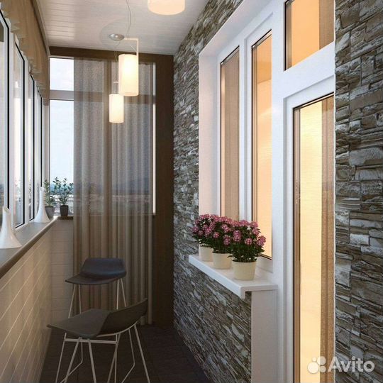 Отделка и остекление балконов лоджий