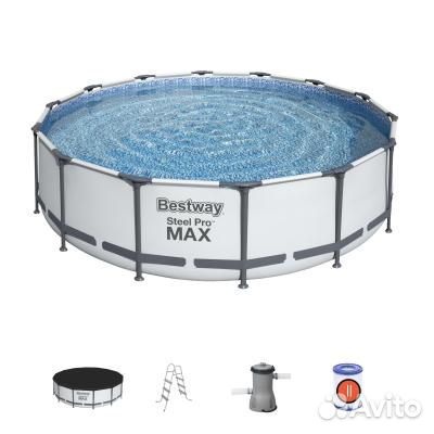 56950 Bestway Каркасный бассейн 427х107. 13030л