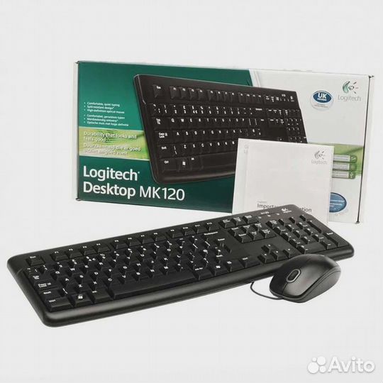 Клавиатура + мышь Logitech Desktop MK120