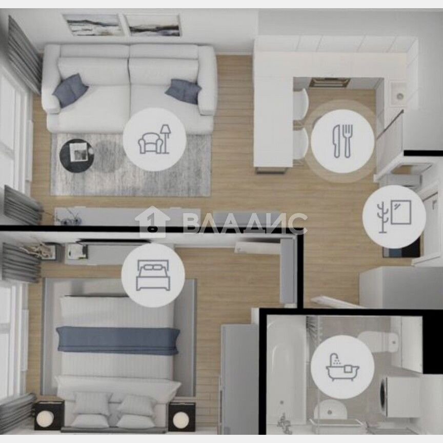 1-к. квартира, 36,1 м², 11/22 эт.