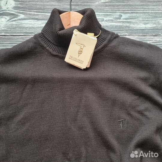 Водолазка чёрная хлопок Trussardi. M 2XL