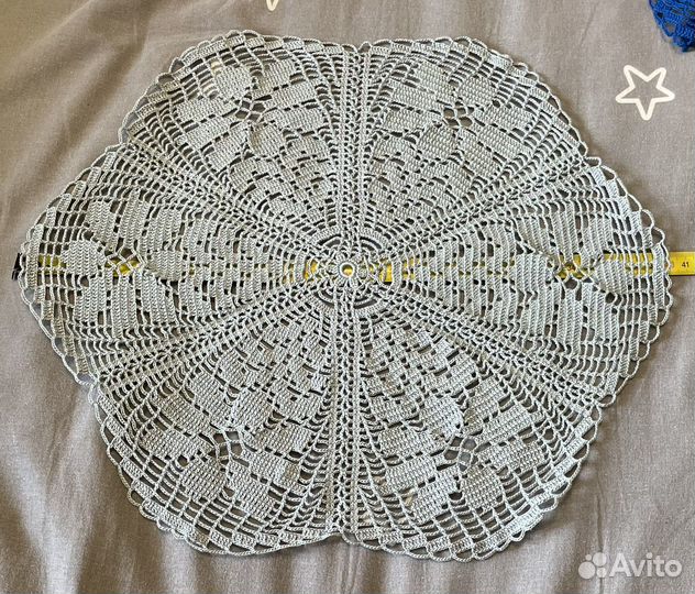 Салфетка кружево, ручная работа Д40-41 см