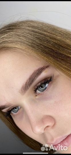 Коррекция бровей, окрашивание, ламинирование