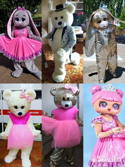 Ростовые куклы. Зайка. Мишка.Чебурашка.Лол. Микки