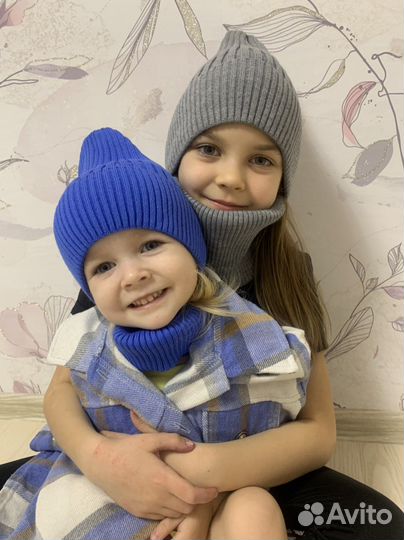 Комплект шапка + снуд демисезонный