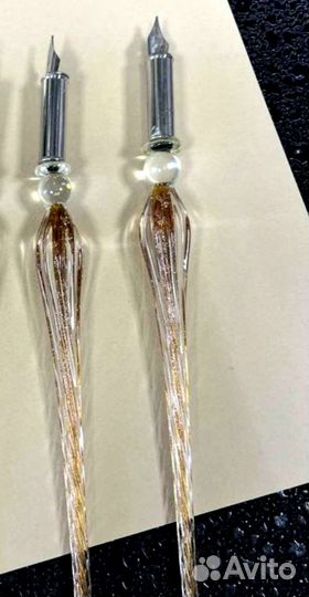 Перо на стеклянной ручке для каллиграфии Новое