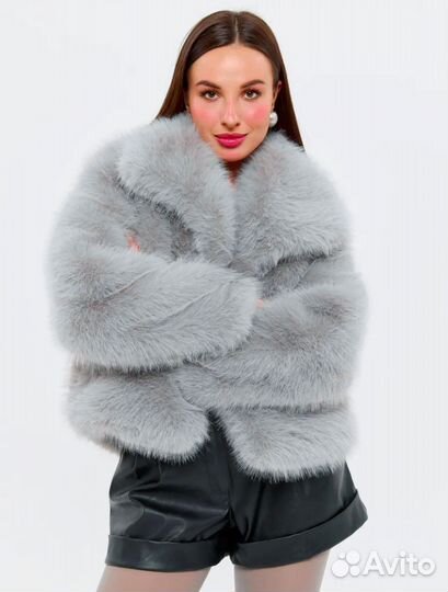 Шуба из эко меха короткая