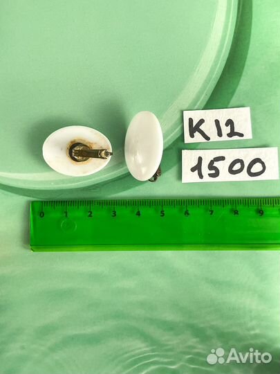 Клипсы винтажные овальные 70гг США К12 О