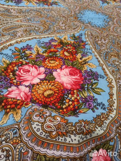 Павловопосадский платок шерсть новый