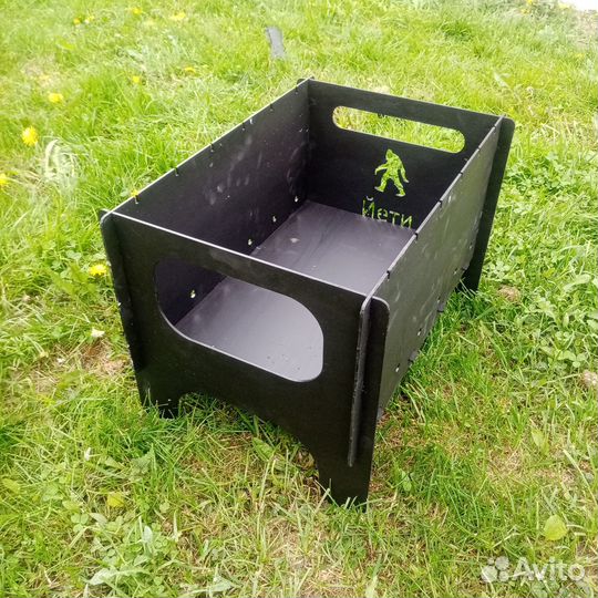 Разборный мангал с печью под казан