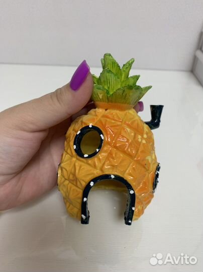 Ананас в аквариум домик рыбки