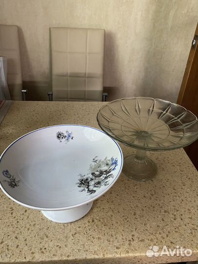 Ваза для фруктов на ножке СССР