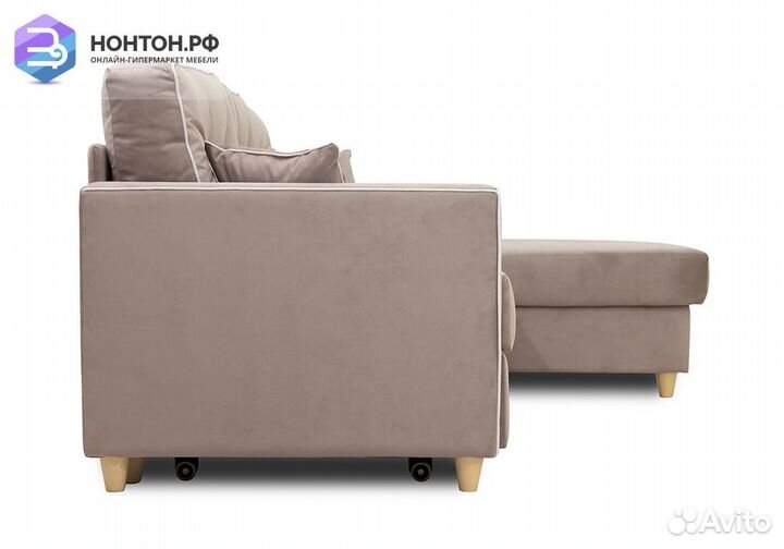 Диван угловой дельфин Айрин светло-коричневый