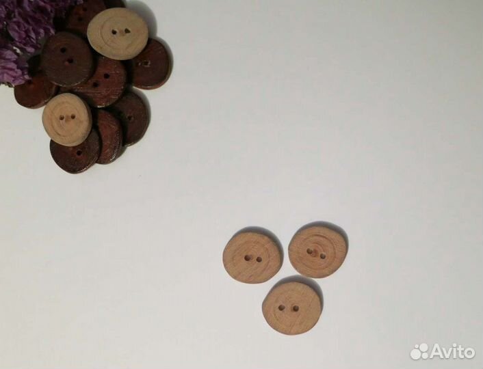 Деревянные пуговицы ручной работы