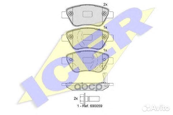 Колодки тормозные 181810 Icer