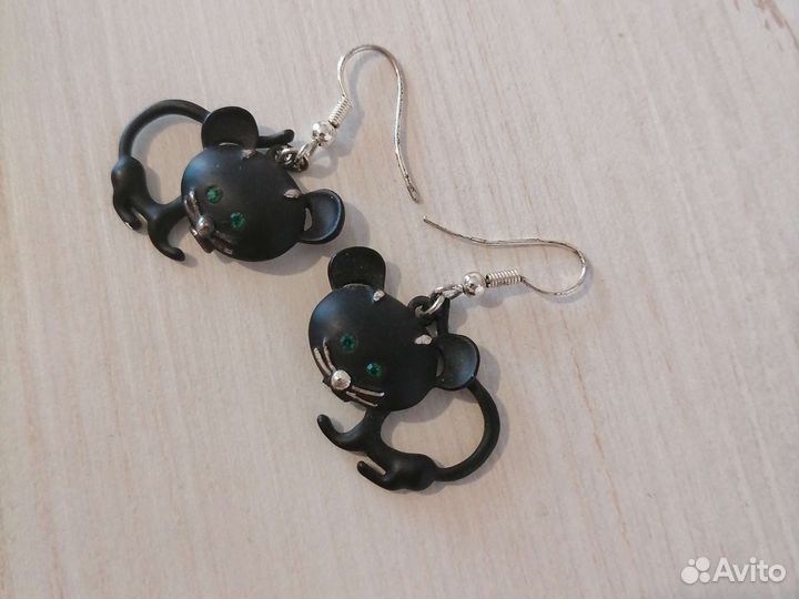 Серьги кошки