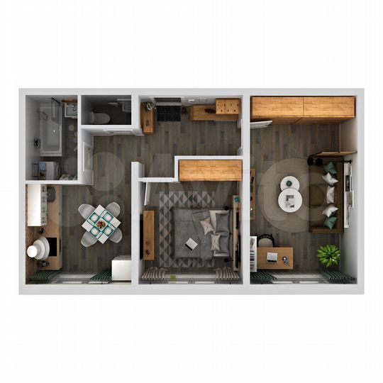 2-к. квартира, 51,4 м², 1/14 эт.