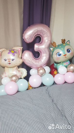 Воздушные шары на 3 годика