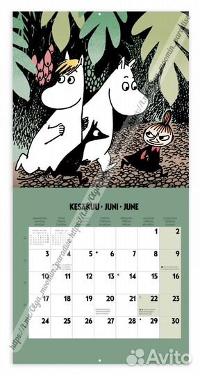 Настенный календарь Moomin Муми-Тролль 2024 год