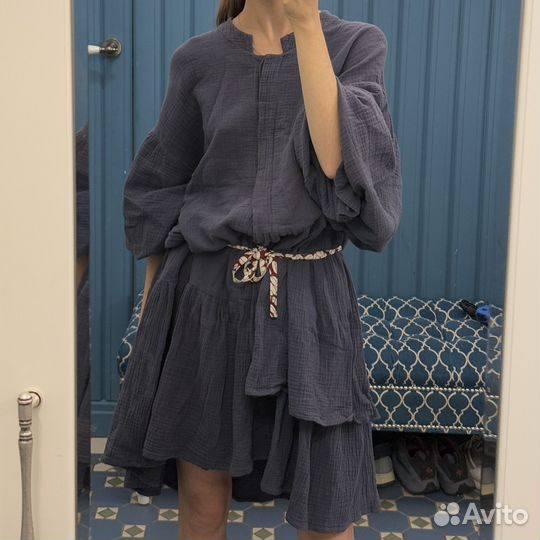 Платье country textile boho shirt