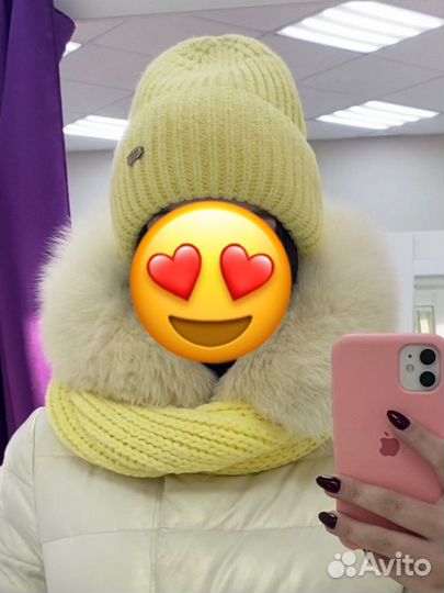 Шапка с шарфом (снуд)