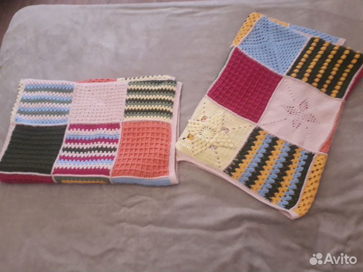 Дизайнерский вязаный плед