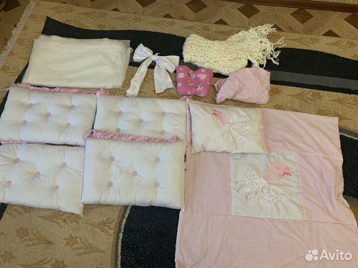 Набор: балдахин, бортики, одеяло, подушка, простын