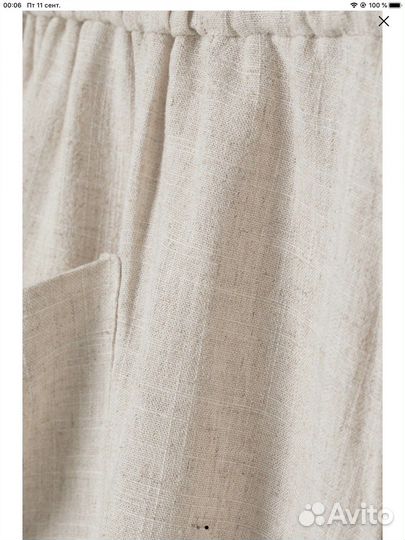 Новые льняные шорты hm L